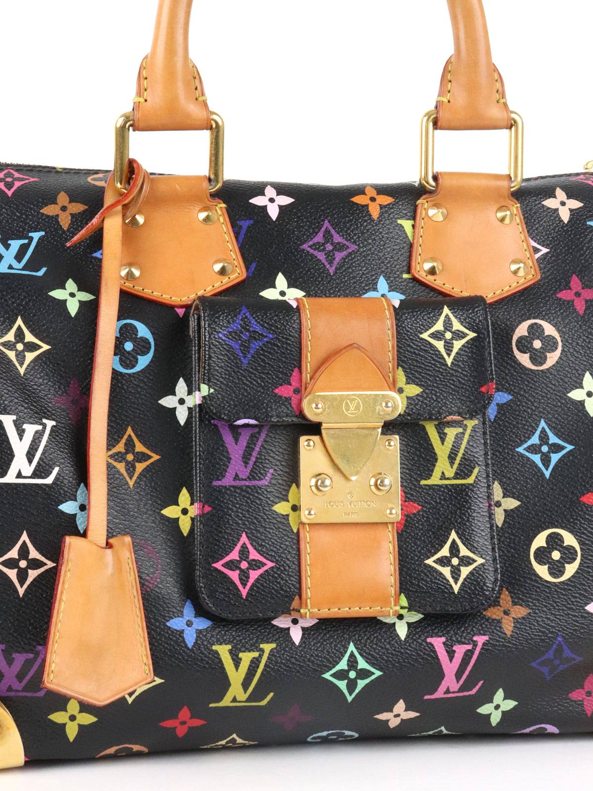 x Takashi Murakami Limited Edition Black Monogram Multicolor Speedy 30