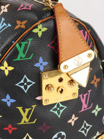 x Takashi Murakami Limited Edition Black Monogram Multicolor Speedy 30