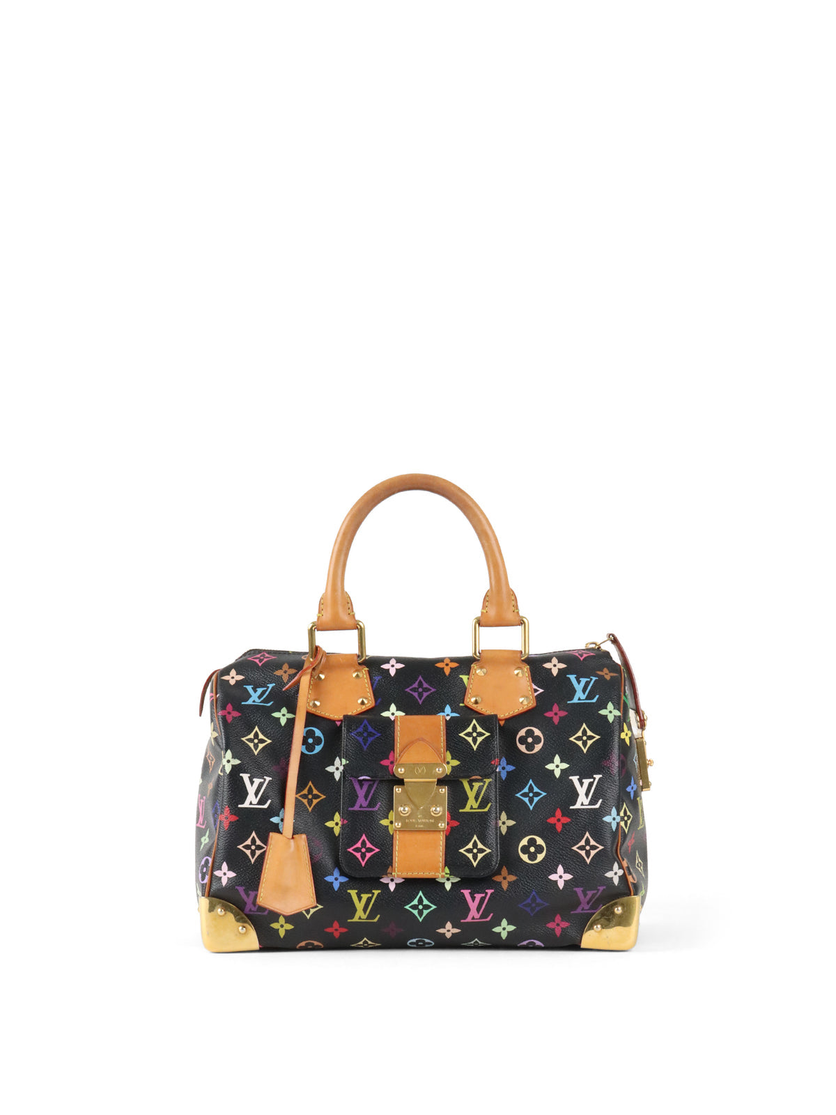 x Takashi Murakami Limited Edition Black Monogram Multicolor Speedy 30